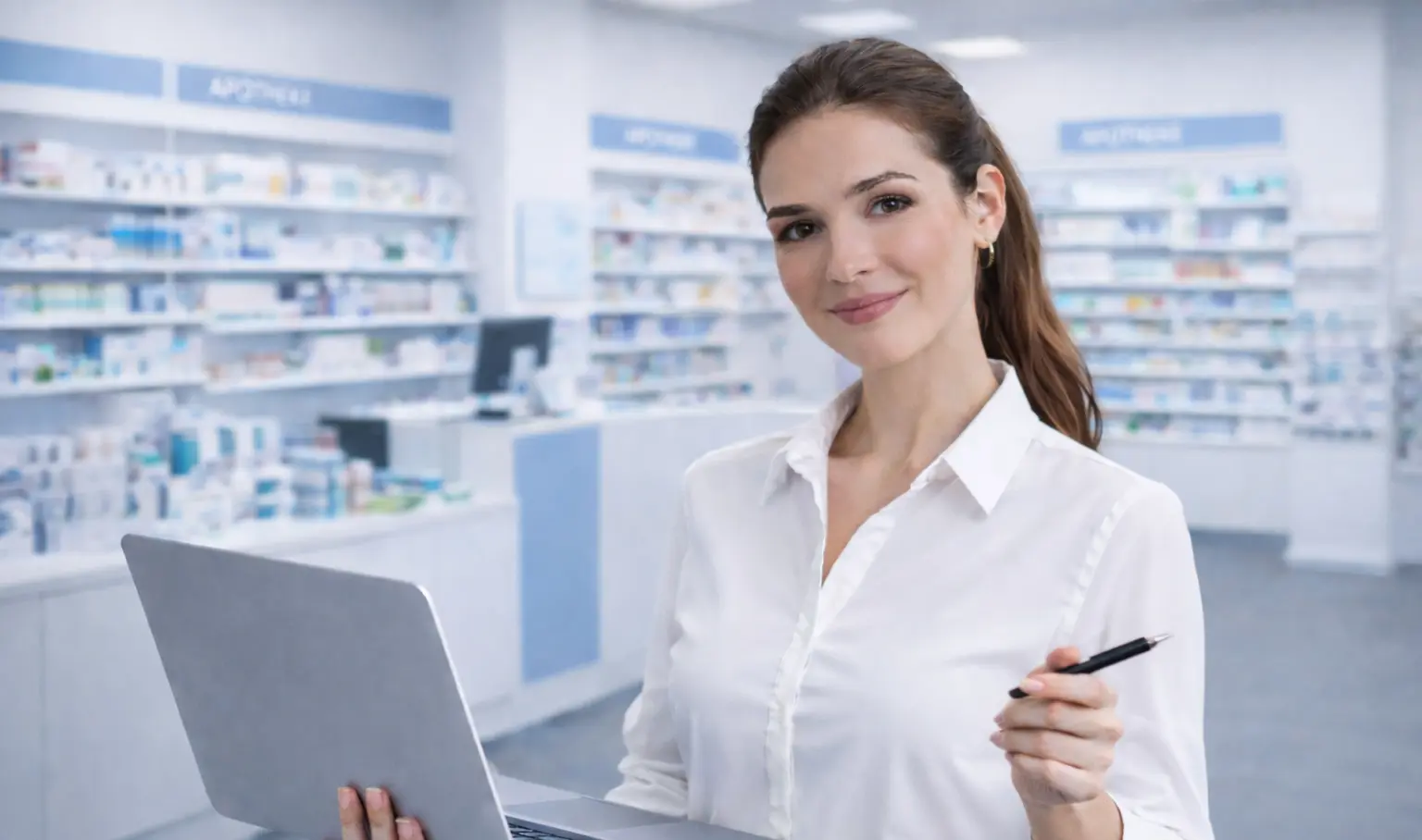 Apothekerin bei der Arbeit